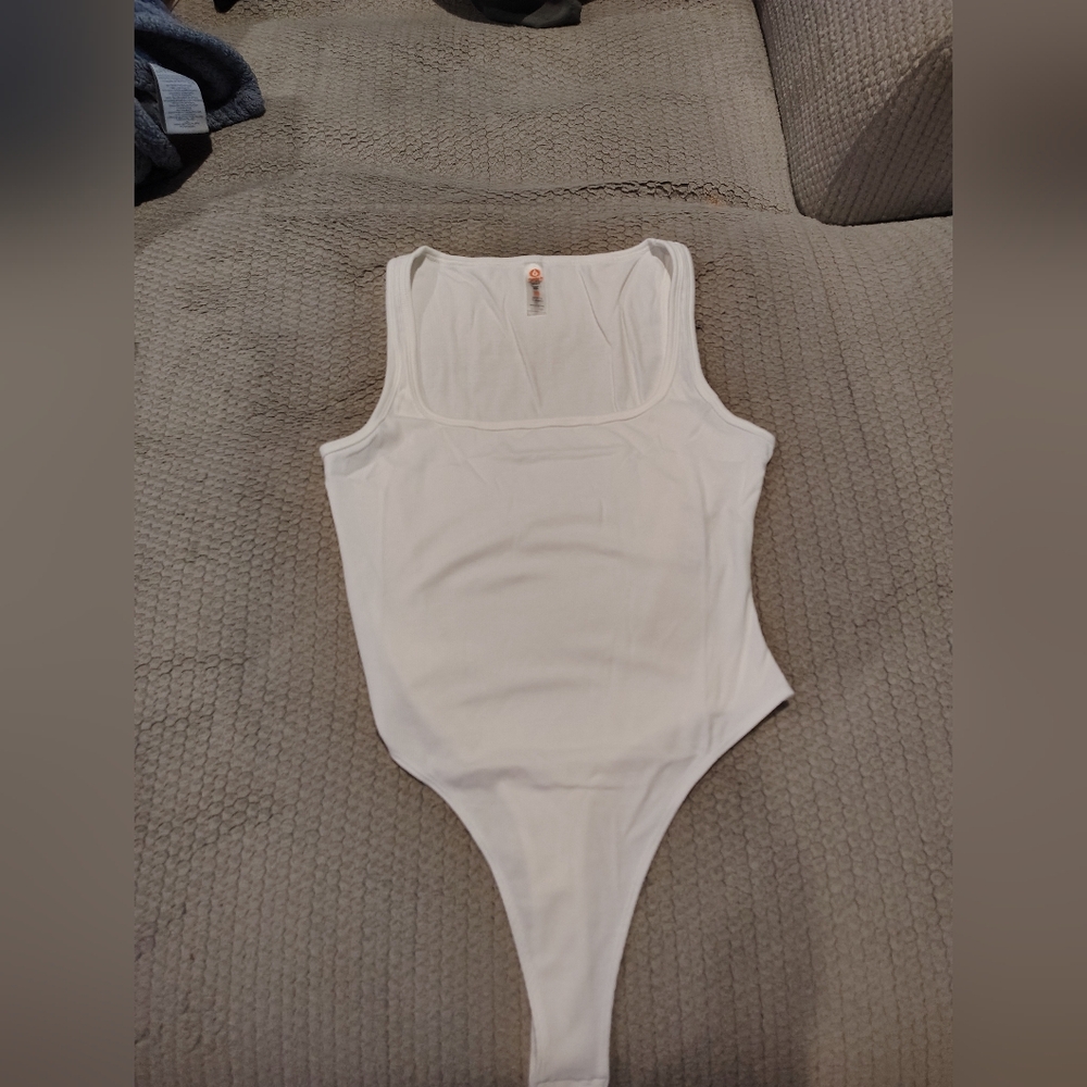 Mono B White Sleeveless Bodysuit